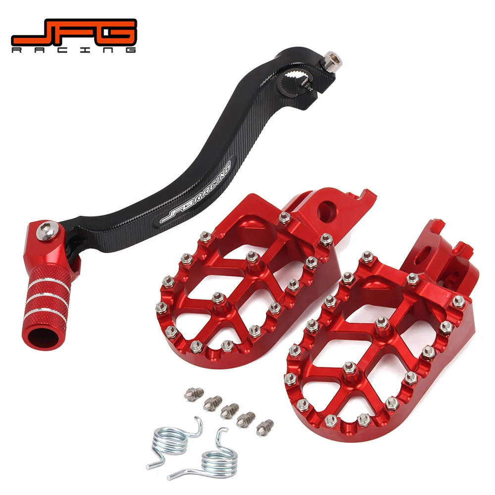 Motocykl CNC dźwignia zmiany biegów podnóżki podnóżki podnóżki pedały podnóżki dla HONDA CRF250R 2010-2013 2014 2015 2016 2017
