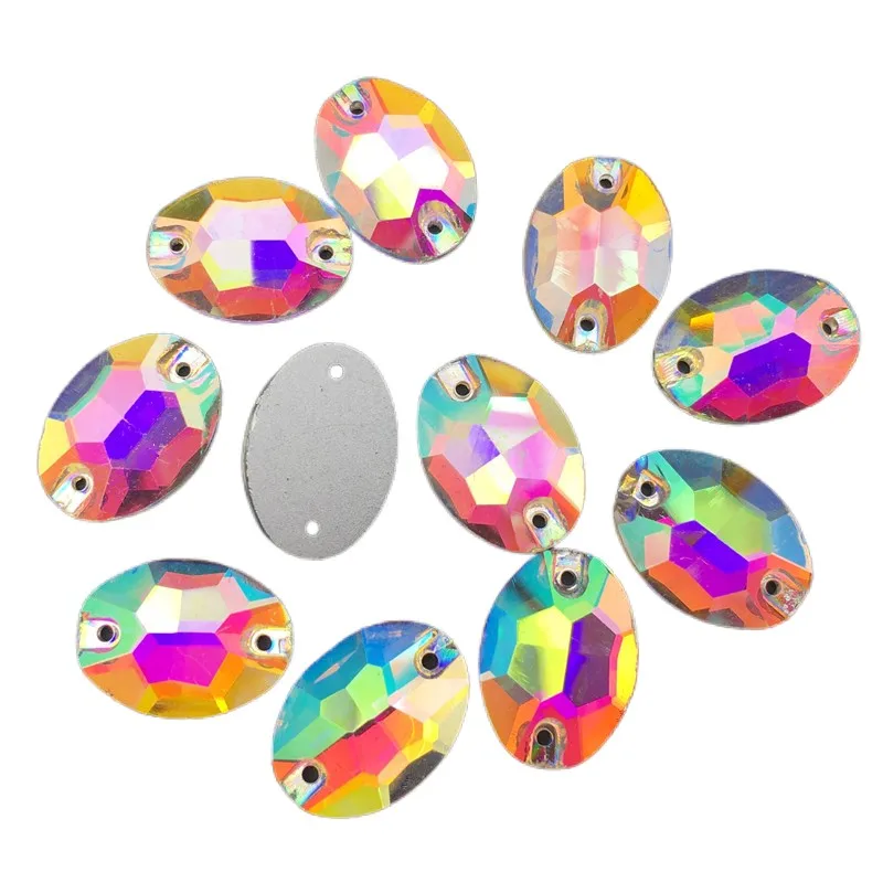 

All size oval flat back sew on crystal rhinestones sew on the stone for making wedding DIY costume crystal