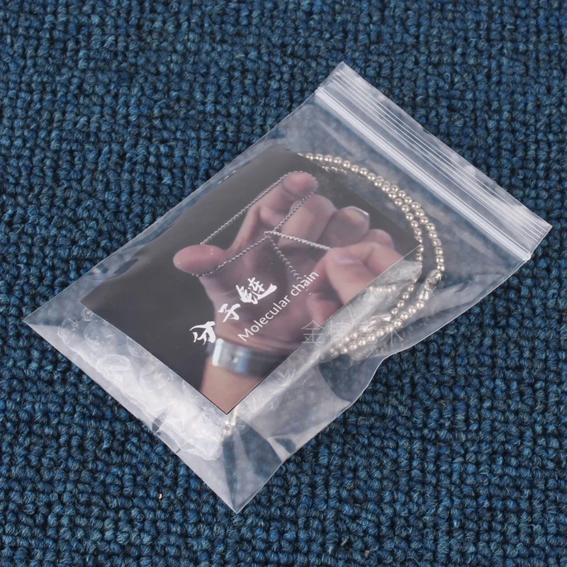 Divertente catena molecolare Trucco magico Anelli di collegamento automatico Anelli metallici autoportanti Illusione per il mentalismo di strada da vicino