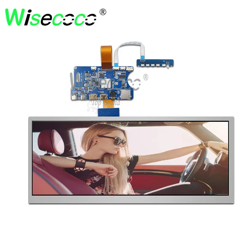 Imagem -02 - Wisecoco 12.3 Polegada Tela Sensível ao Toque 1920x720 Ips Módulo de Tela Lcd Usb-c Placa Motorista Raspberry pi Exibição Automotivo