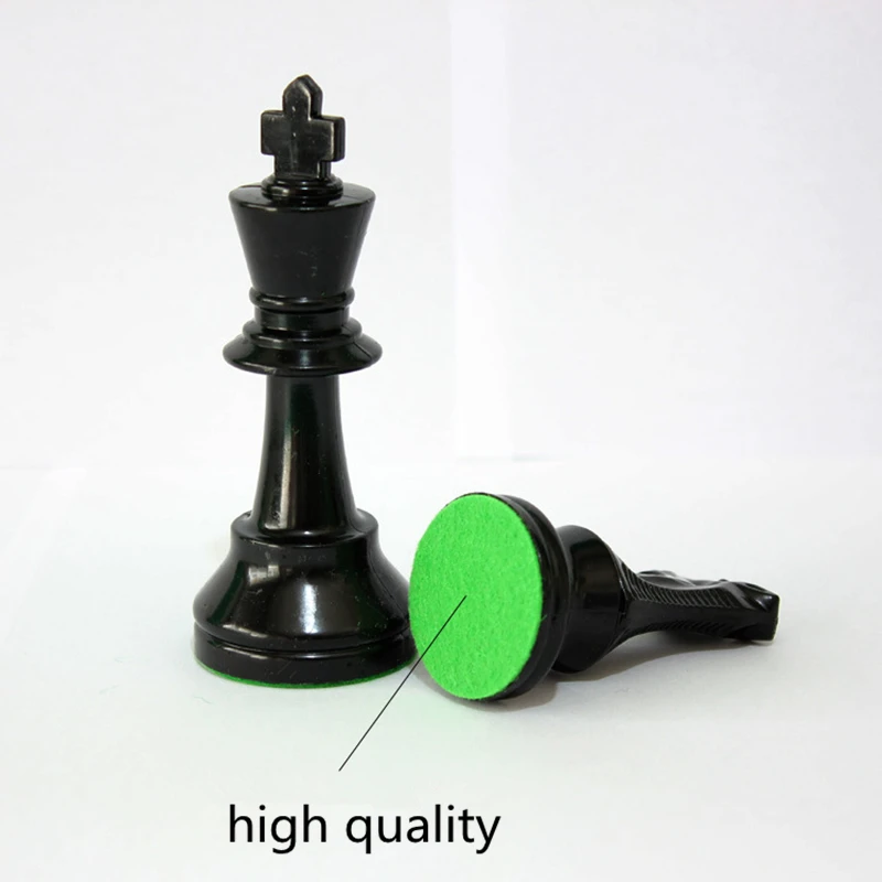 Chess Game Set International New Standard Competition King 97mm(3.82inch) Large Plastic Chess Set with Chessboard 4 Rear Game