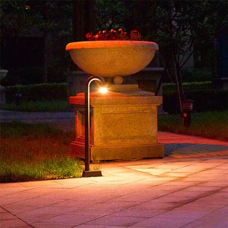 กลางแจ้งก๊อกน้ำสวนโคมไฟสนามหญ้ากันน้ำCourtyard Pathway COB SpotlightโคมไฟเสาVilla Park Bollards 85-265V