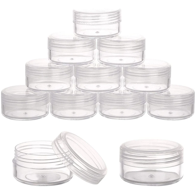 50/100 Stuks Cosmetische Pot 2/3/5/10/15/20G Kleine Lege Hervulbare Flessen Draagbare Oogschaduw Make-Up Gezichtscrème Doos Pot Container