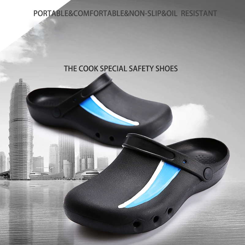 Eva Hoge Kwaliteit Chef Schoenen Antislip Waterdichte Olie-Proof Keuken Werkschoenen Voor Chef Master Cook Restaurant slippers