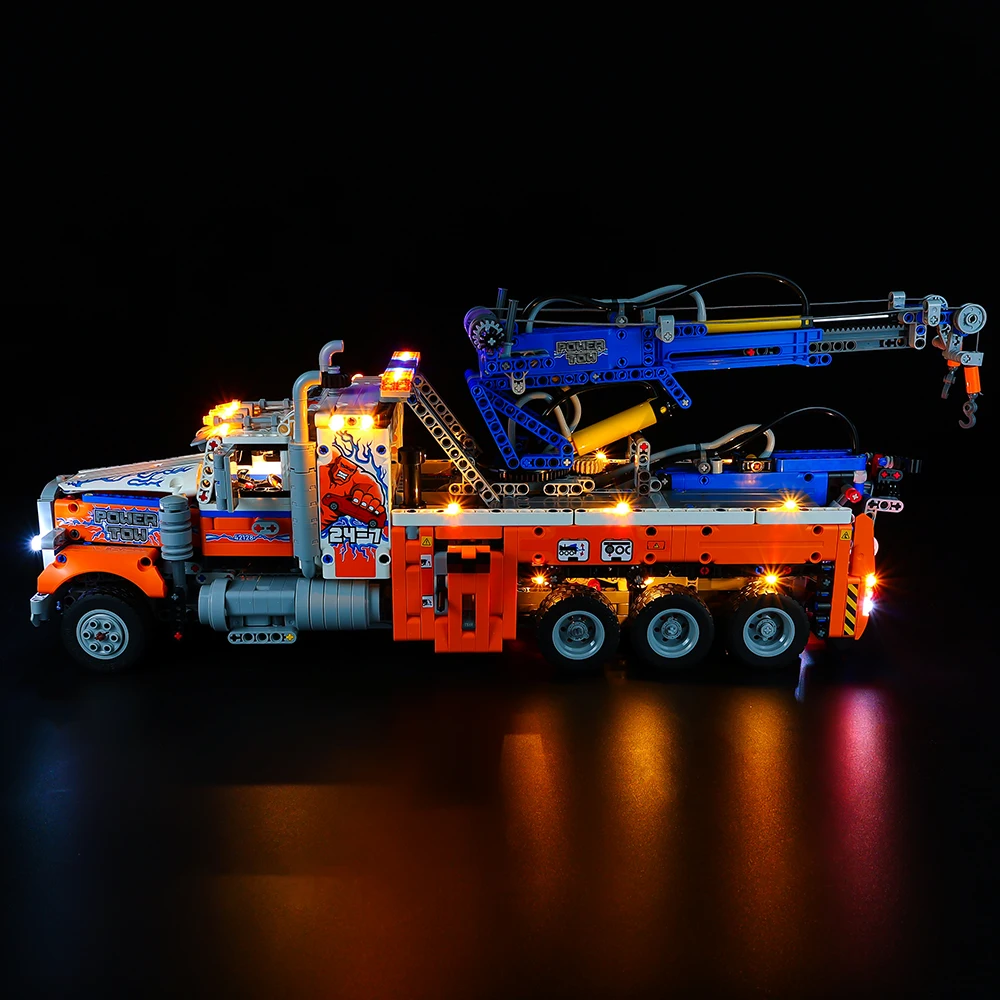 LED Light Set For Technical  42128 Heavy-duty Tow Truck Adventures Car  Model DIY Toys Kit (Not Included Building Blocks)