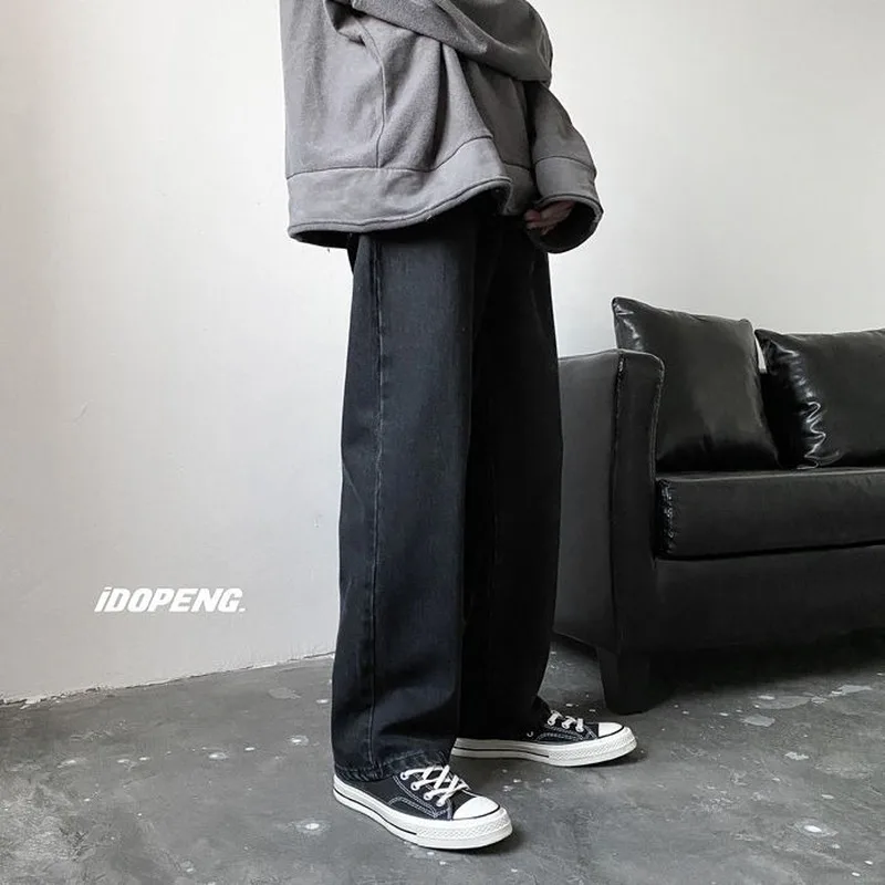 Men Jeans Autumn Male Trousers Cozy Breathable Retro Loose All-match Korean Trendy Streetwear Students Ulzzang Chic Wide Leg 3XL