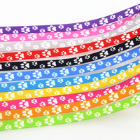 DHK 3/8inch 10yards Dog Paw Printed Grosgrain Ribbon Accessories Sewing Craft Headwear DIY Decoration DIY 9mm B2144