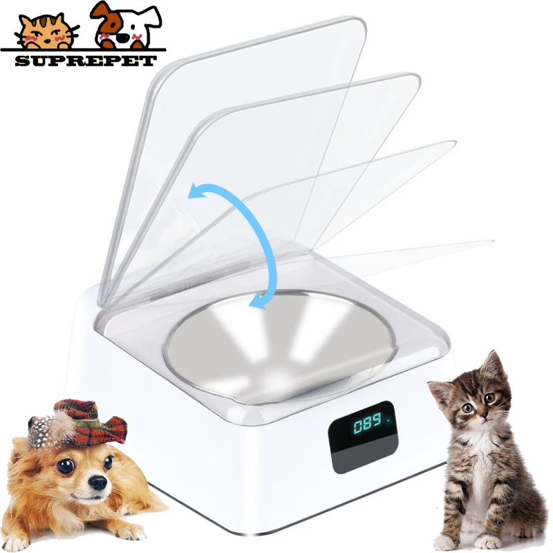 

SUPREPET Automatic Smart Pet Bowls Dog Food Water Dispenser Infrared Sensor Cat Supplies Moisture Proof Bowl Open Cover Feeder