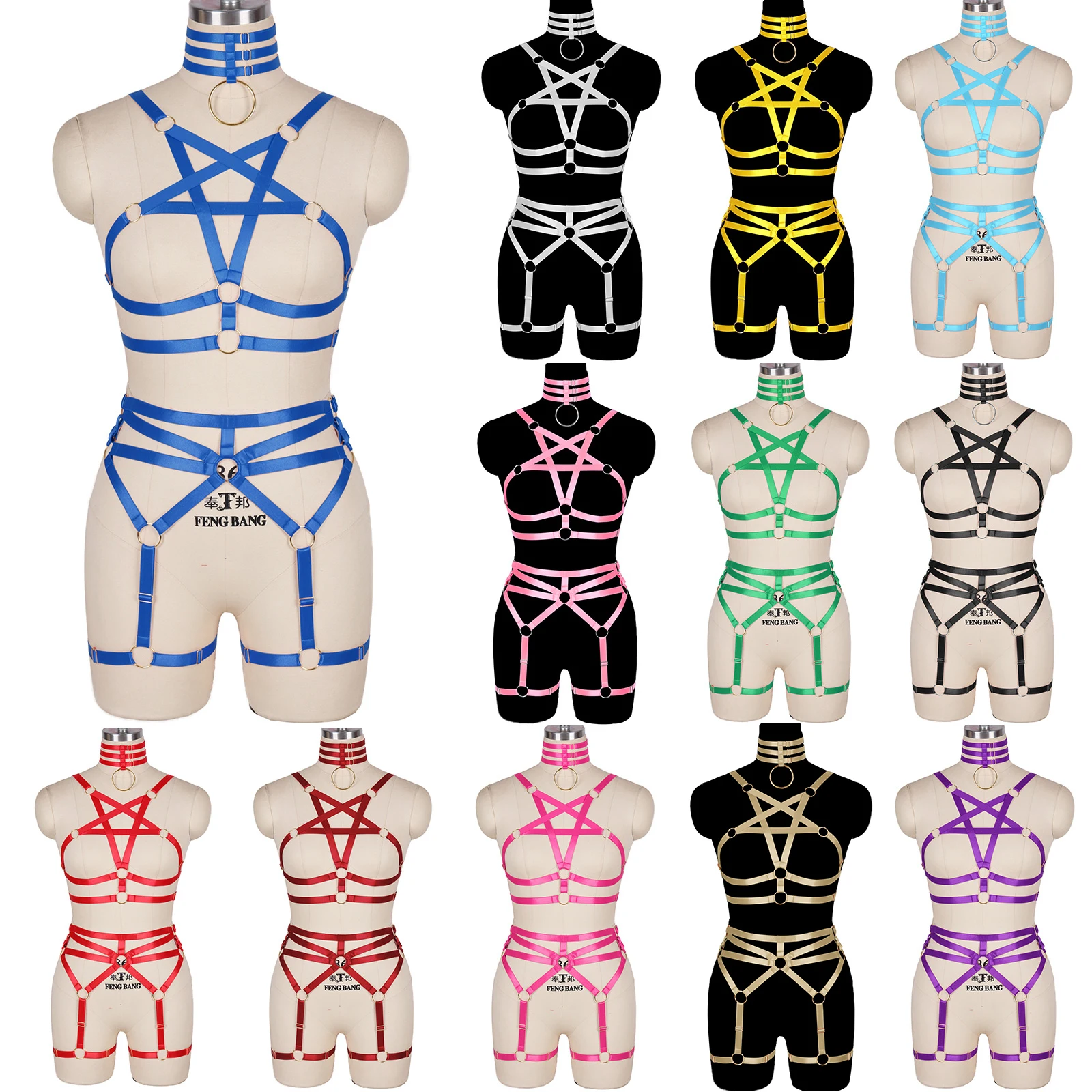 

Punk Garter Suit Party Club Wear Erotic Lingerie Sexy Women's Underwear Goth Harness Fashion Body Stocking Belt Sexy Lingerie