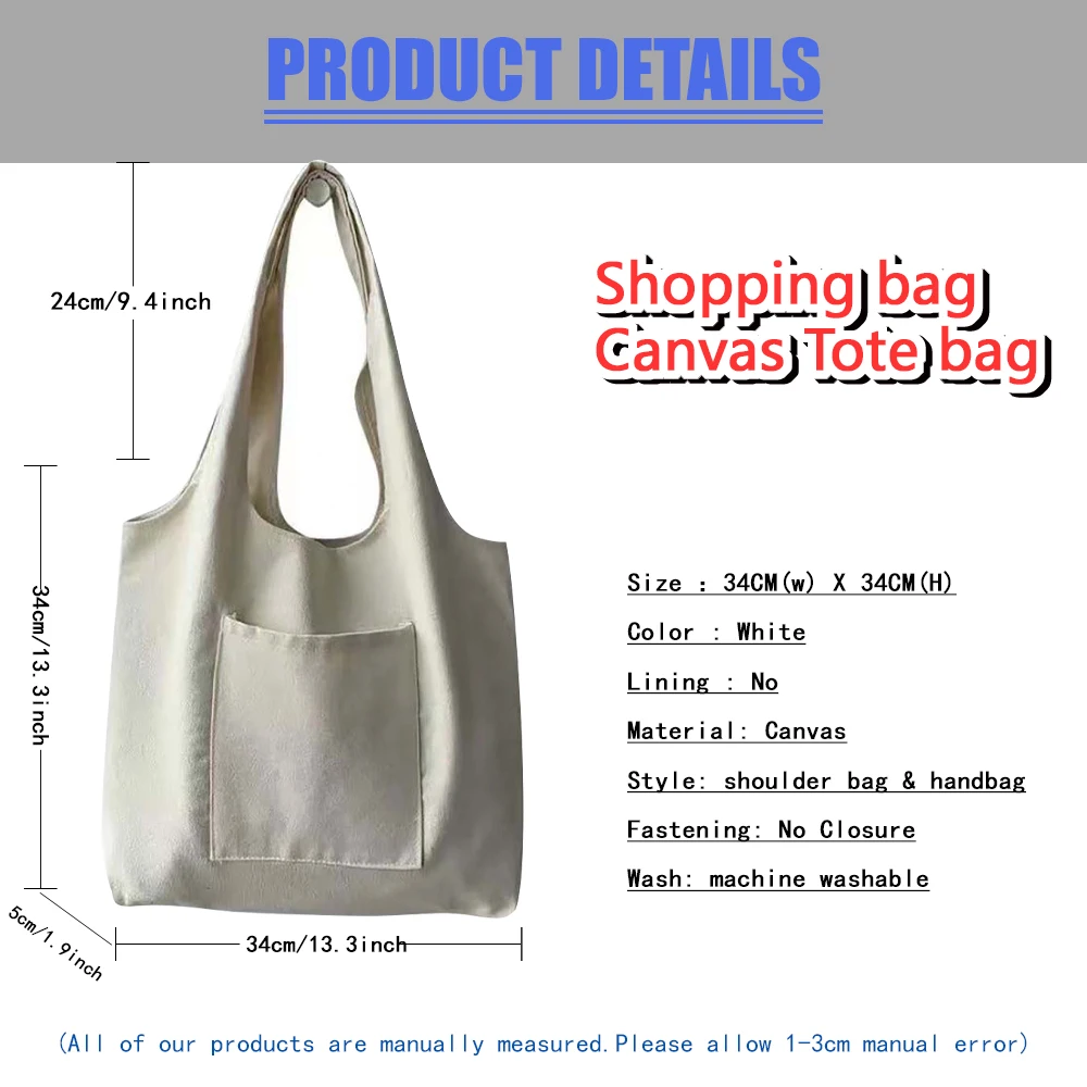 Shopping Bag Ladies Fashion Large-capacity Portable Messenger Travel Bag Gesture Printing Pocket Storage Sundries Foldable