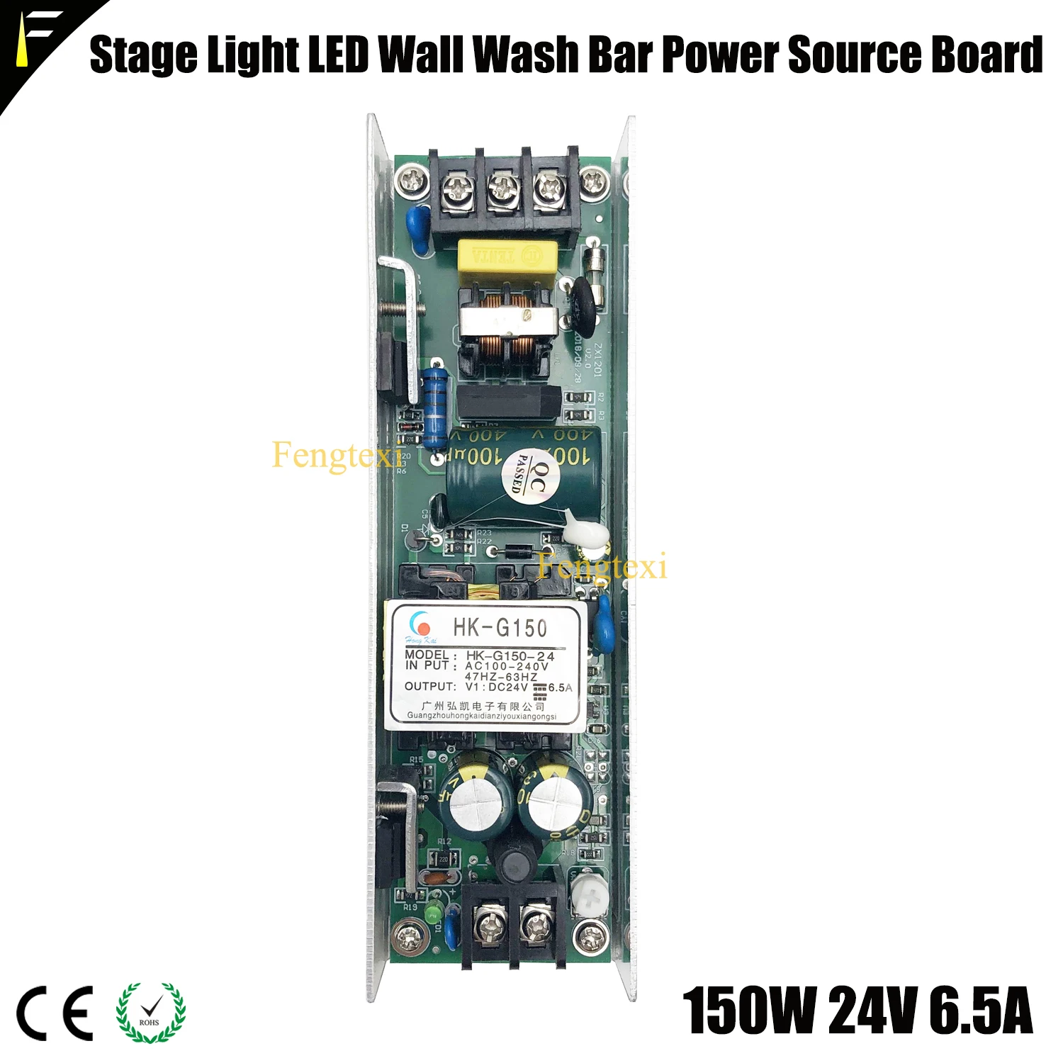 Wedding Stage RGBW Led Flood Wall Wash Light Bar 150w 24v 6.5A Power Source Board Supply Parts Replacement Slim Power Board