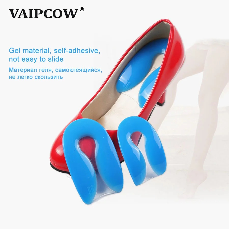 Silicone PU Gel Insoles Heel Cushion Soles Relieve Foot Pain Plantar Fasciitis Protectors Spur Support Shoe Pad Feet Care Insert