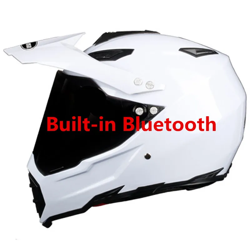 BT Motor Motorcycle Hat Full Bluetooth-compatible Safety Helmet Dot Helmet Phone Call Music Bluetooth Moto Helmet S Matte Black