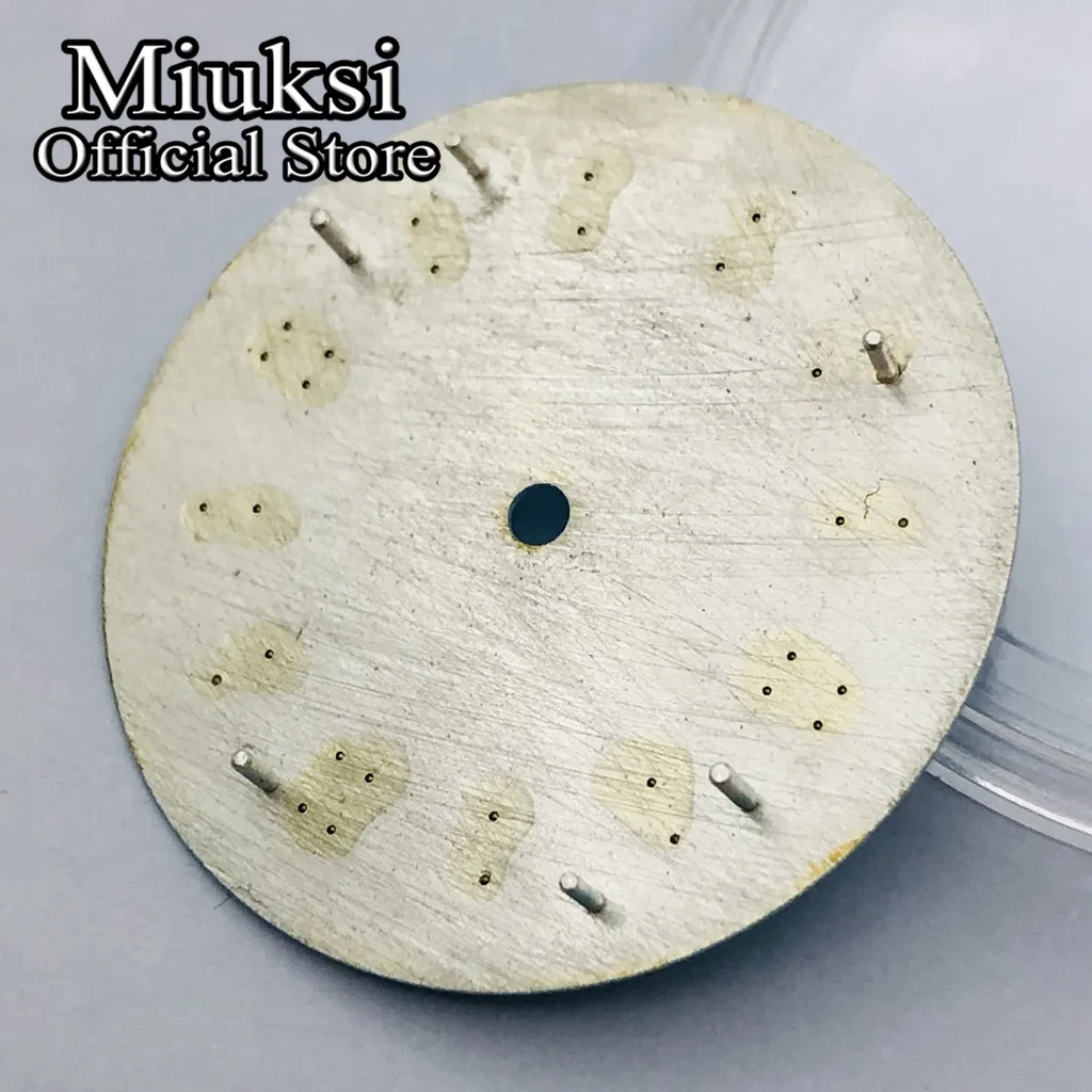 Miuksi 28.5mm/31mm black blue green red yellow watch dial luminous fit NH35 NH36 ETA2824 2836 Miyota 8215 DG2813 3804 movement