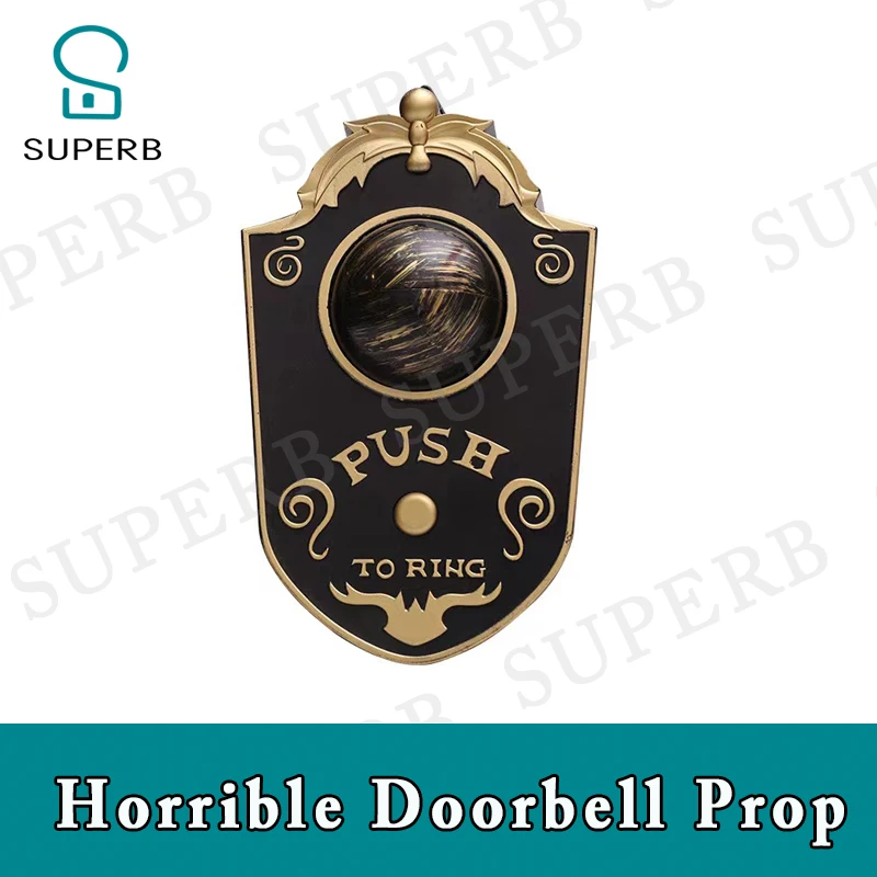 escape game Horrible Doorbell Prop press the button the eye will be opened with green light and horrible sound scary prop escape