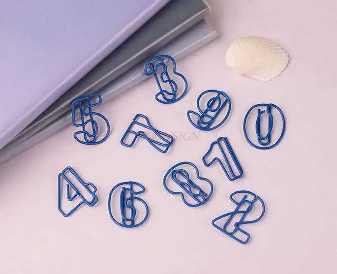 5pcs Digital Paper Clip Cartoon Paper Clip Bookmark Cute Small Paper Clip Shaped Paper Clip