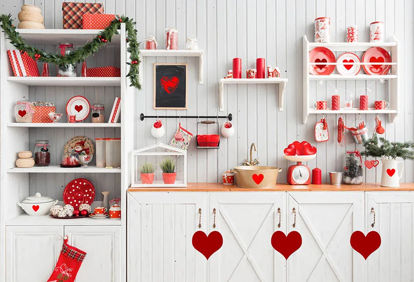 ستارة خلفية للمطبخ لعيد الحب من Mehofond خزانة خشبية بيضاء صورة الحب العائلي صورة خلفية للتصوير الفوتوغرافي للتصوير بالاستوديو