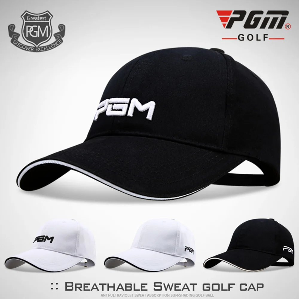 

PGM Mz018 Summer Outdoor Golf Peaked Caps Unisex Casual Sports Breathable Soft Comfortable Sunhat Cotton Black/White