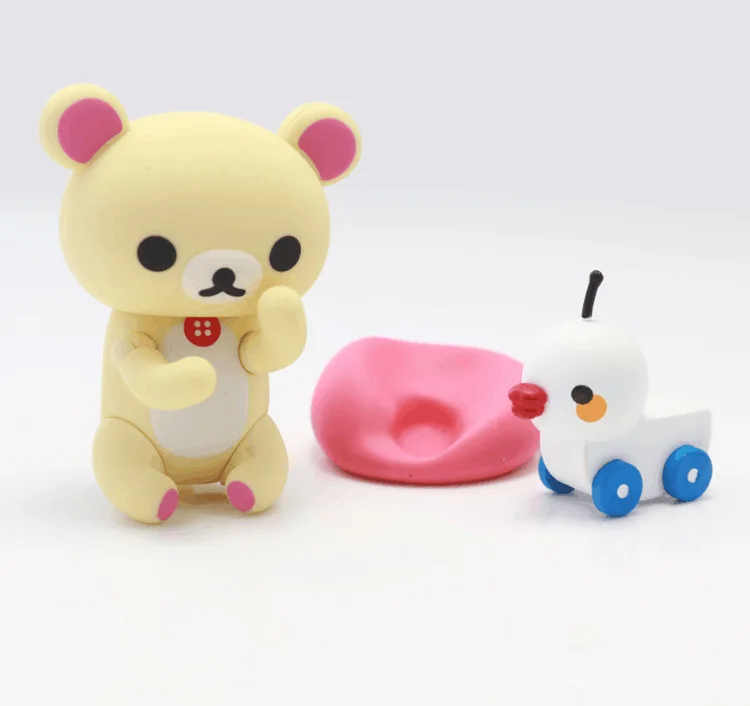 New Cute Rilakkuma Korirakkuma Bear PVC Action Figure Model Toys Set Dolls Kids Children Gifts