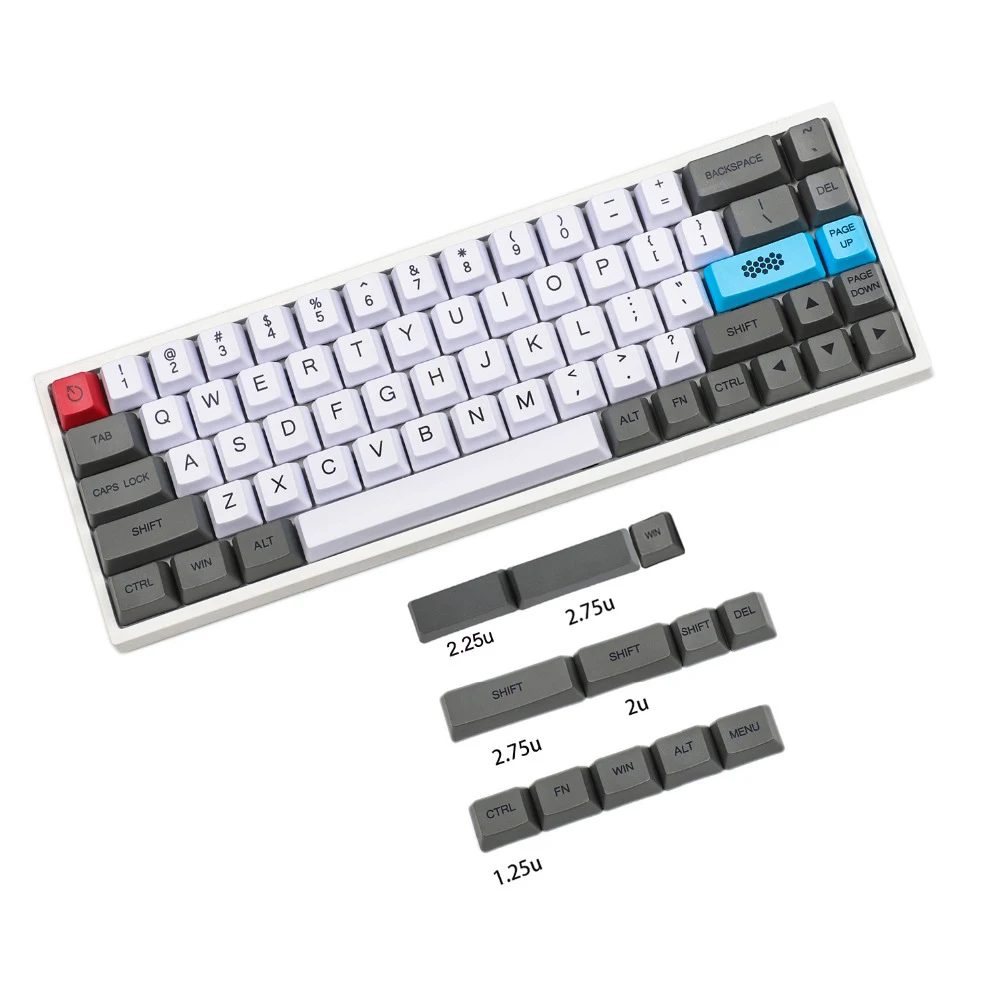 YMDK 61 64 68 ANSI Dye Sub Carbon Customize Keyset OEM Profile Thick PBT Keycap For MX Mechanical Keyboard GH60 SP64 GK64 Tada68