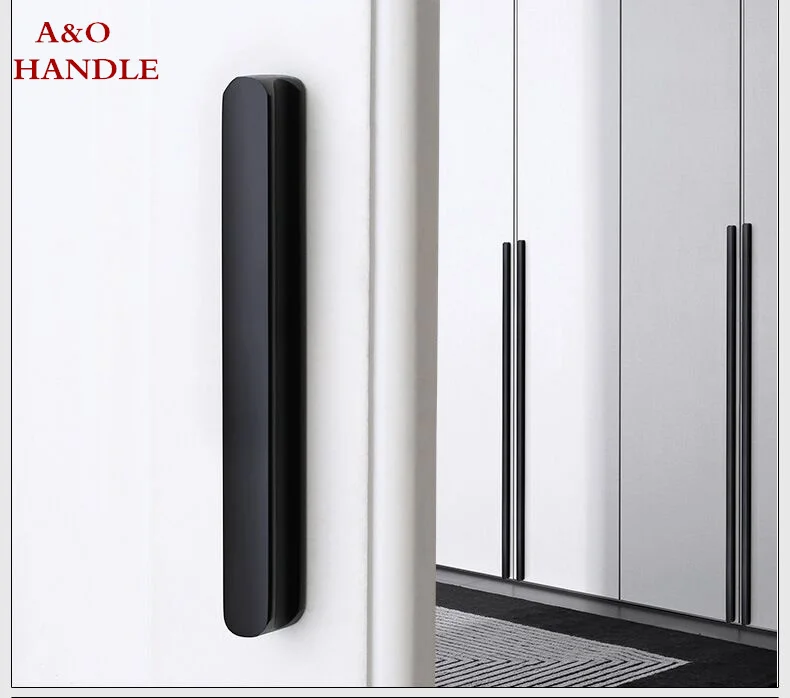 Handles Drawer Cabinet Furniture Kitchen Handles for Wardrobe Doors and Windows Black Golden 1000mm Super Long Hardware