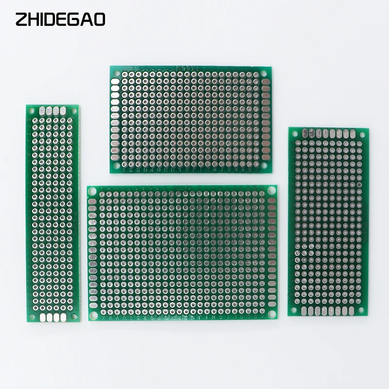 4pcs PCB Prototype Board Circuit Protoboard Universal Stripboard Prototyping Veroboard 2X8 3X7 4X6 5X7  Mixed Double Panel