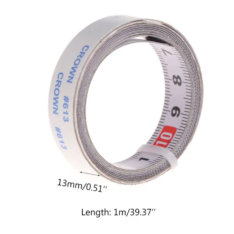 Miter Tape Measure Self Adhesive Metric Steel Ruler Miter Track Stop Tape 1m Right To Left 4XFD