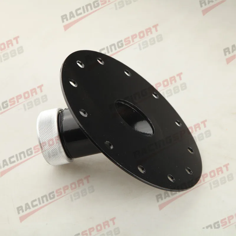 Billet Aluminum 45 Degree Fuel Cell Fast Fill Filler Neck 12 Bolt Flange Black