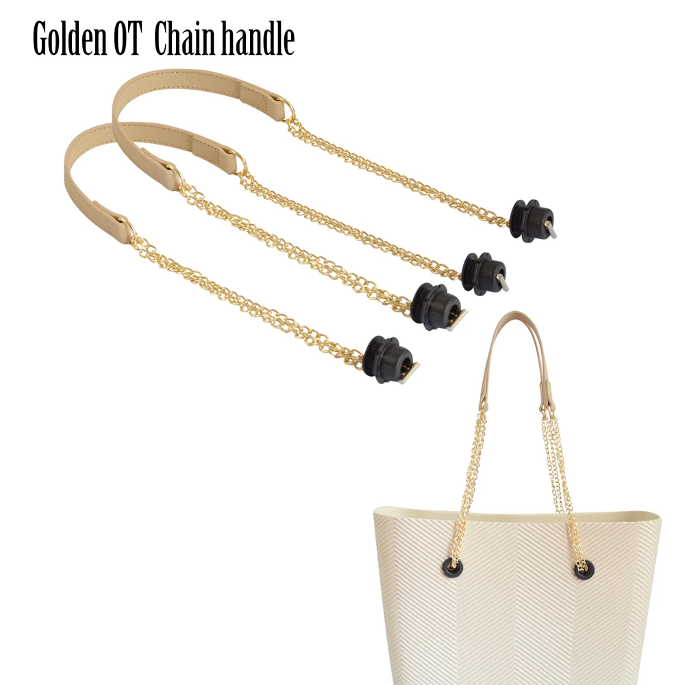 2022 New Arrival One Pair Obag Golden Long  Double Chain  Silver OT T OBag Handles For Obag EVA O bag Women Bag Shoulder HandBag