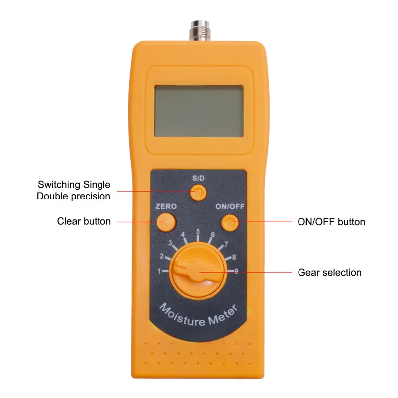 Yieryi High-Frequency Moisture Meter portable digital LCD DM300±0.5%n high precision moisture measuring instrument