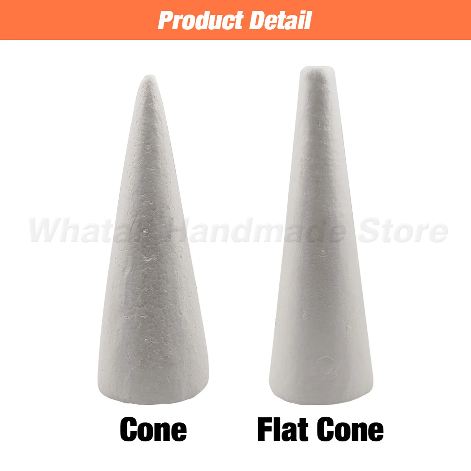 Christmas Polystyrene Styrofoam Cone Flat Foam Cone For Party Celebration Festival Decorations Handmade Craft DIY Accessory