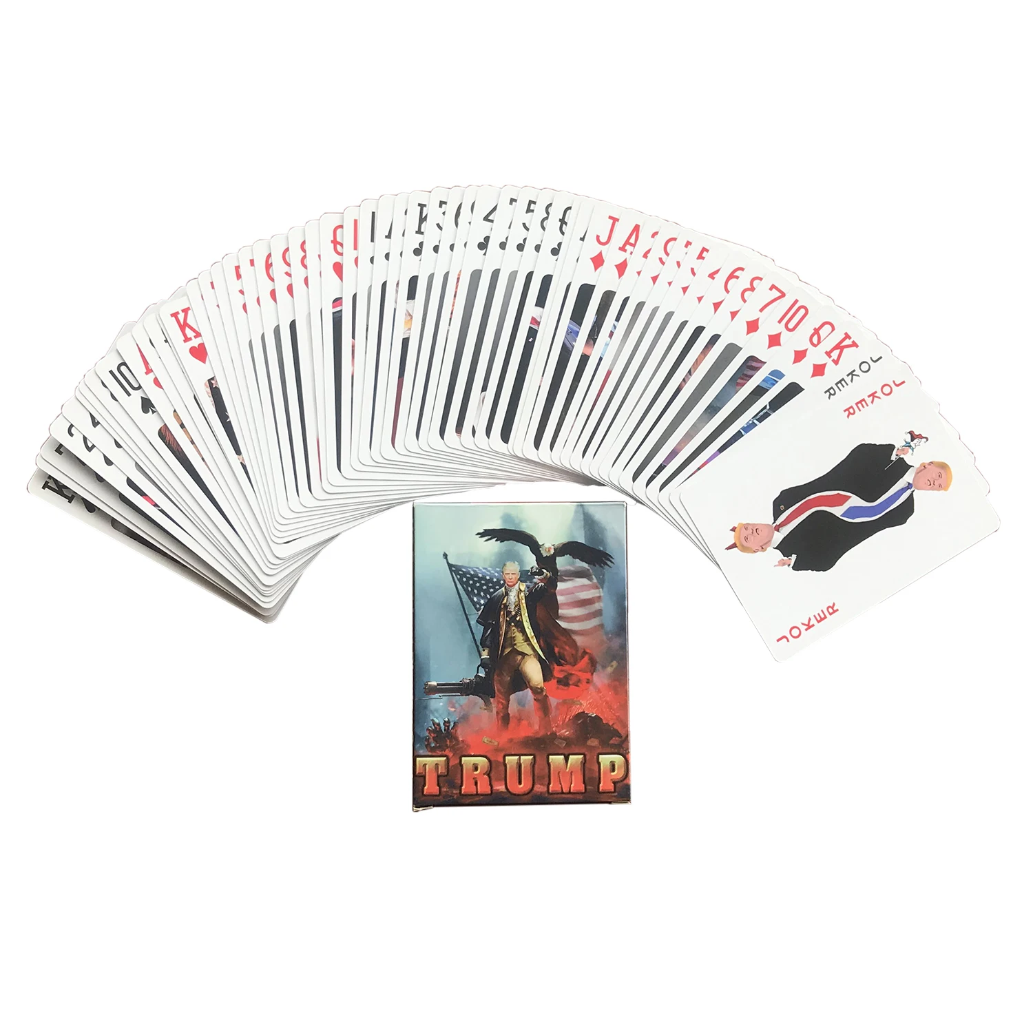 US President Donald Trump 2024 Playing Cards 54 Pieces Comic Art Poker Cards Collection & Gift Playing Cards Deck Supporter