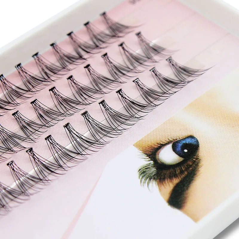 Navina 60 Bundles 10D Eyelash Extension Natural Mink 3D Russian Volume Faux Eyelashes Individual Cluster Lashes Makeup Cilia