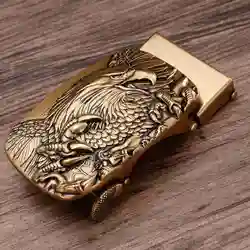 Hebilla de cinturón de aleación para hombre, hebilla de trinquete automática adecuada para cinturón de 3,3-3,6 cm