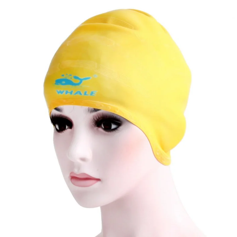 Silicone Breathable Swimming Cap Ear Protection Men Women Long Hair Waterproof Swimming Accessories