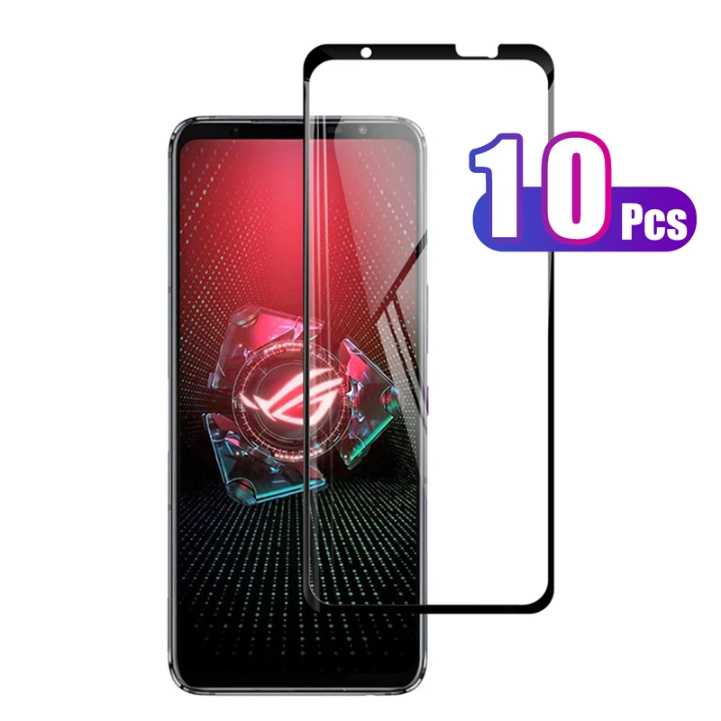 

10 Pcs For Asus ROG Phone 5s 5 Pro Ultimate 9H Hardness Full Cover Toughened Tempered Glass Film Screen Protector Protect Guard