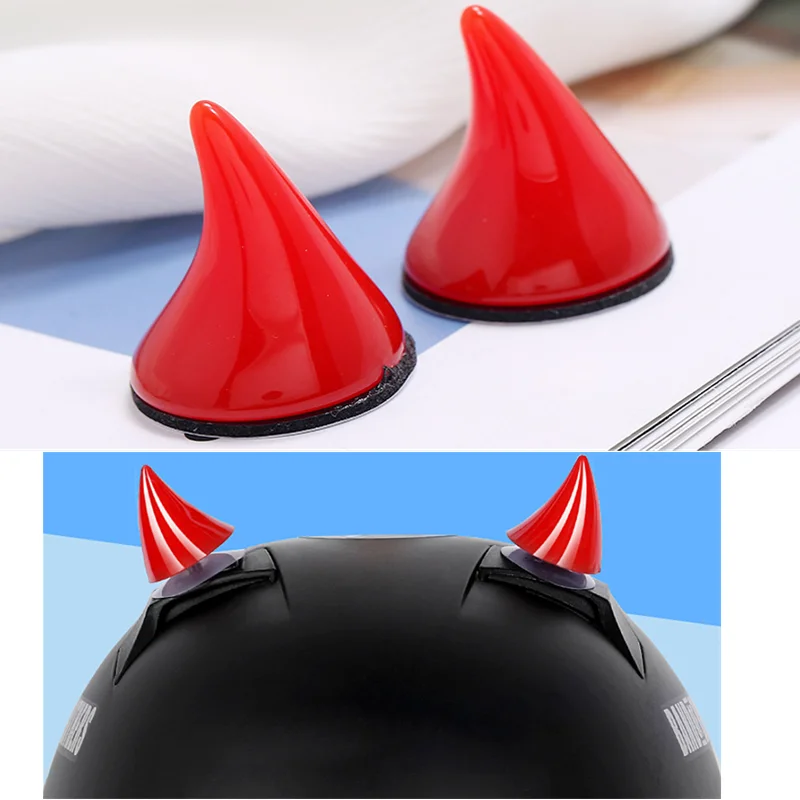 

2pcs Helmet Devil Horns Decoration Motorcycle Electric Car Helmet Decoration Headwear Helmets Accessories