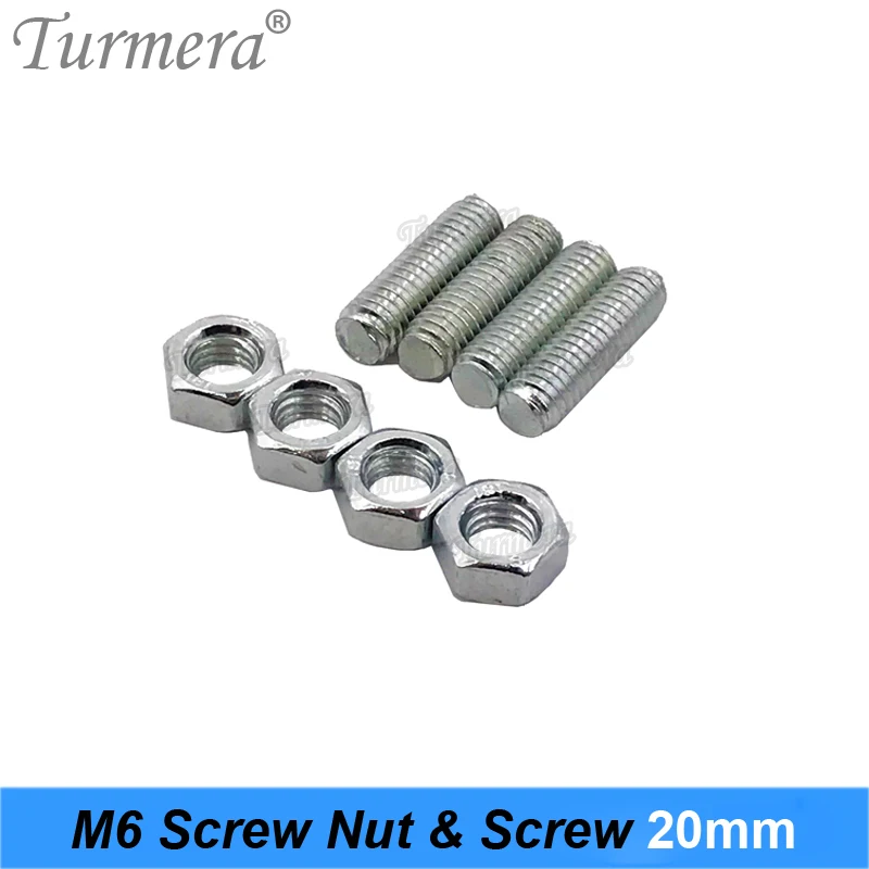 Comprimento do parafuso e da porca 20mm do parafuso de turmera m6 para a bateria 3.2v lifepo4 20ah 90ah 100ah 200ah 280ah 310ah conecta com as barracas usam um