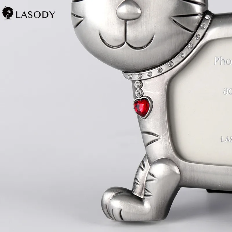 Metal Decoration Photo Frame Cat Pet  Memorial Gift  Kids Picture Frames Home Decor  LASODY
