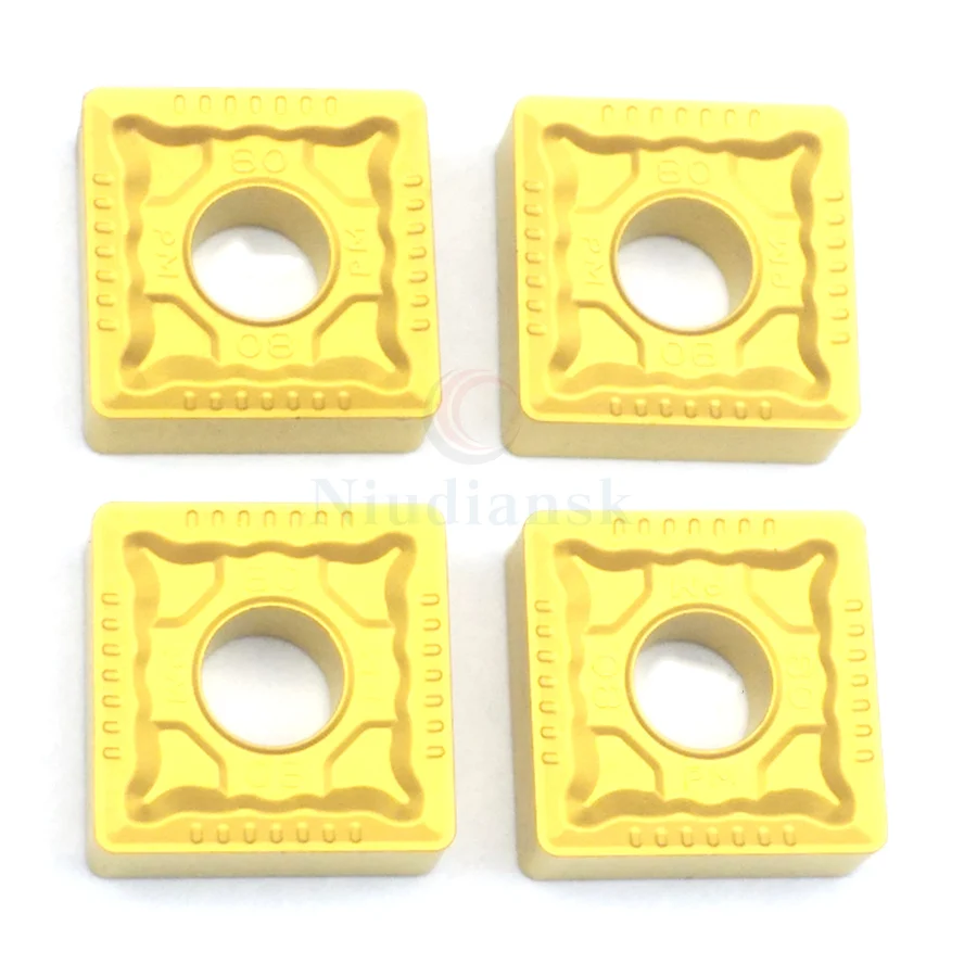 Insertos de torneado de carburo CNC para acero, insertos resistentes al desgaste, SNMG120404/120408-PM, YBC251, SNMG120404/120408/120412-PM, 10 Uds.