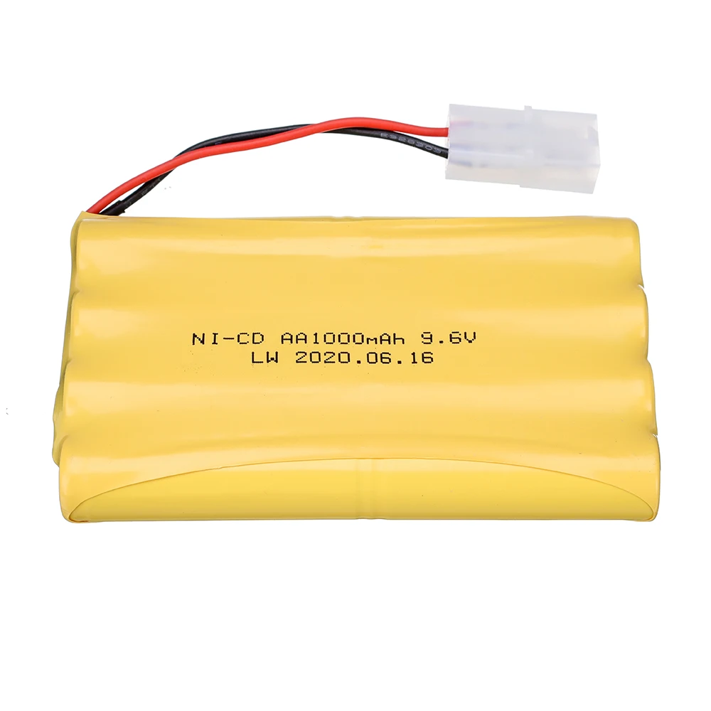 9.6v 1000mah Ni-CD Battery + Charger Set For Rc toy Car Boat Gun Tank Train Robot NICD AA 9.6v Rechargeable Battery Pack