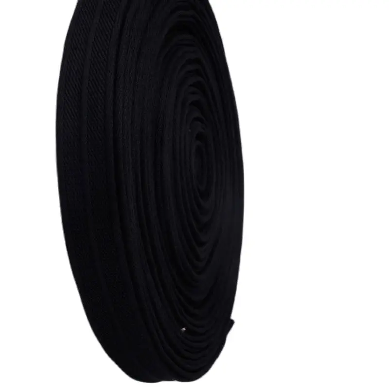 

33mm Black Polyester Cotton Webbing In Stock For Sale Striped Tape 1.3"