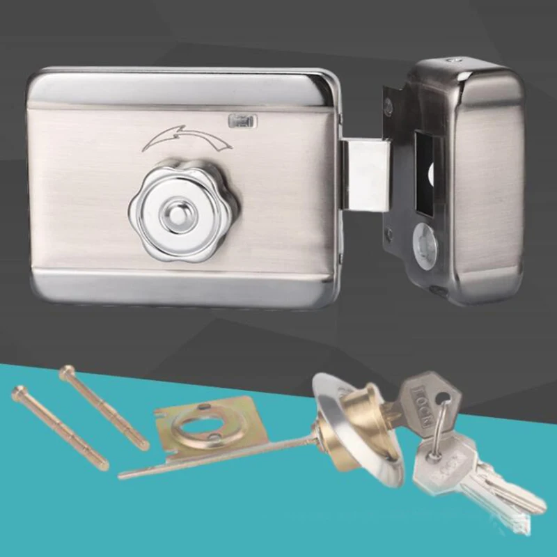 12V Electric Motorized Door Lock OK to connect Video intercom Access Control System Or Key Lock Anti-theft Autolock