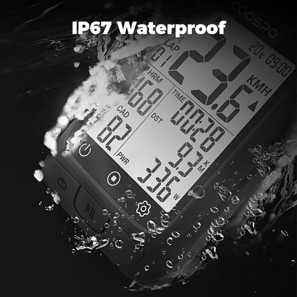 CooSpo BC107 IPX67 GPS Bike Computer Sync To Stra Ant+ Sensors Wireless Bluetooth5. 0 2.3 inch Light Bicycle MTB Speedometer