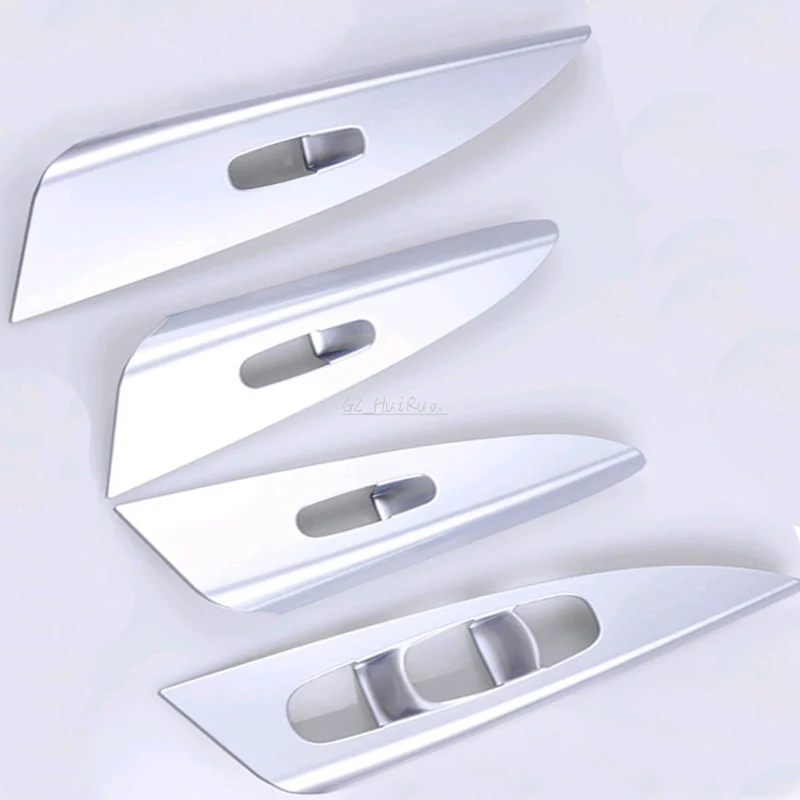 For Nissan Sentra Sylphy 2012 2013 2014 2015 2016 ABS Chrome Door Window Armrest Cover Switch Button Panel Trim 4PCS