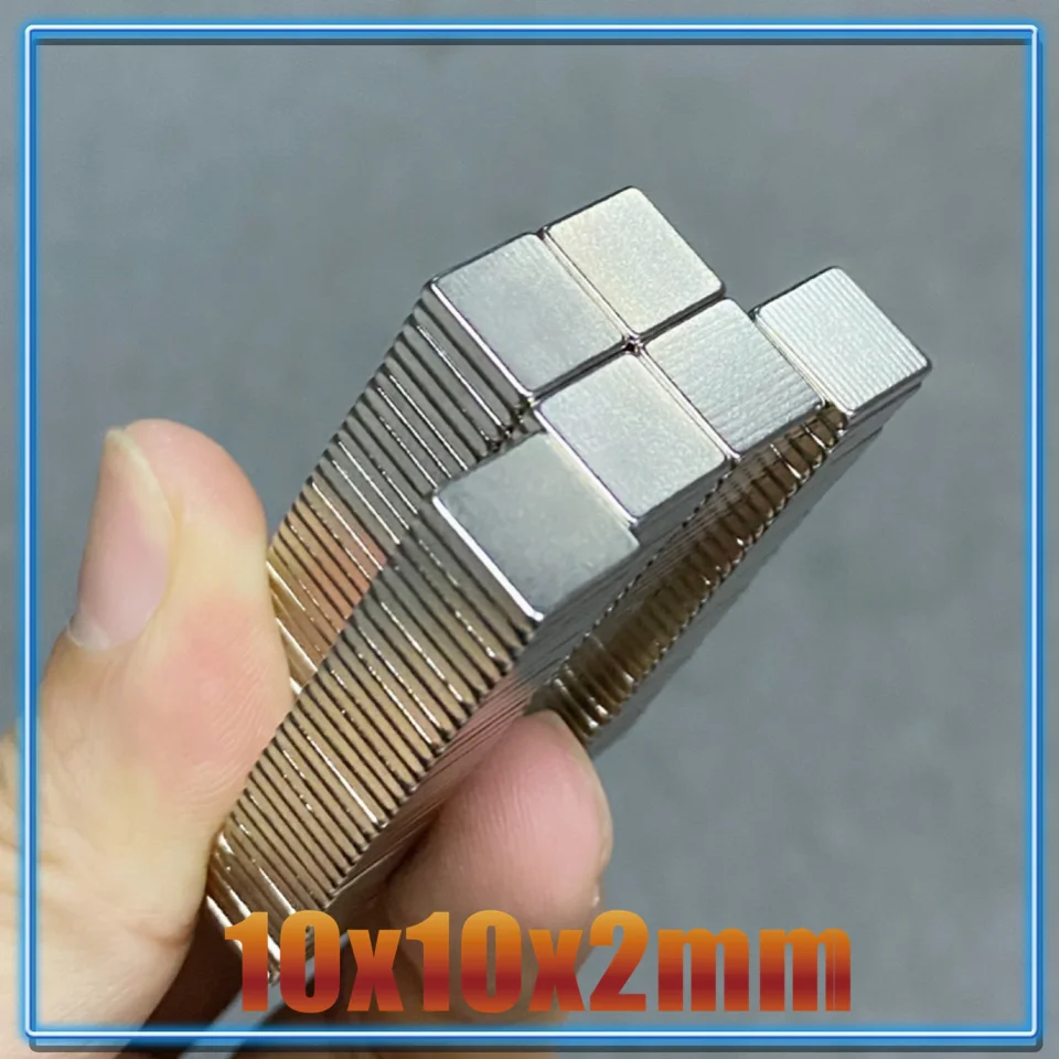 20~200Pcs 10x10x2 Neodymium Magnet 10*10*2 N35 NdFeB Magnets Block Super Powerful Strong Permanent Magnetic imanes Block