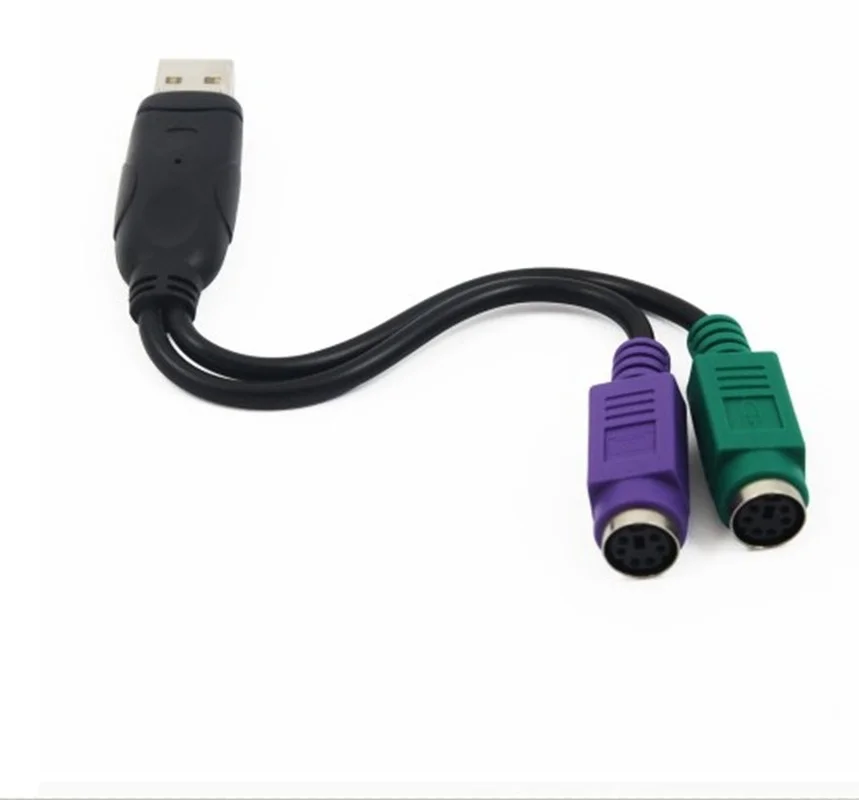 Usb macho para 6pin ps2 para ps/2 fêmea cabo de extensão y divisor adaptador conector cabo de conversão para teclado mouse scanner