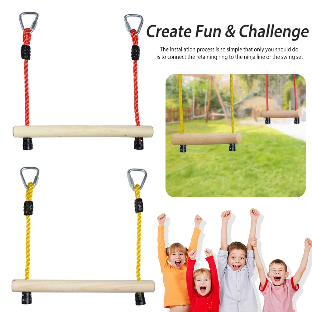 Monkey Bars Trapeze Swing Bars slack Obstacle Accessories Training Equipment for Kids Children Ring Playground Home Swing