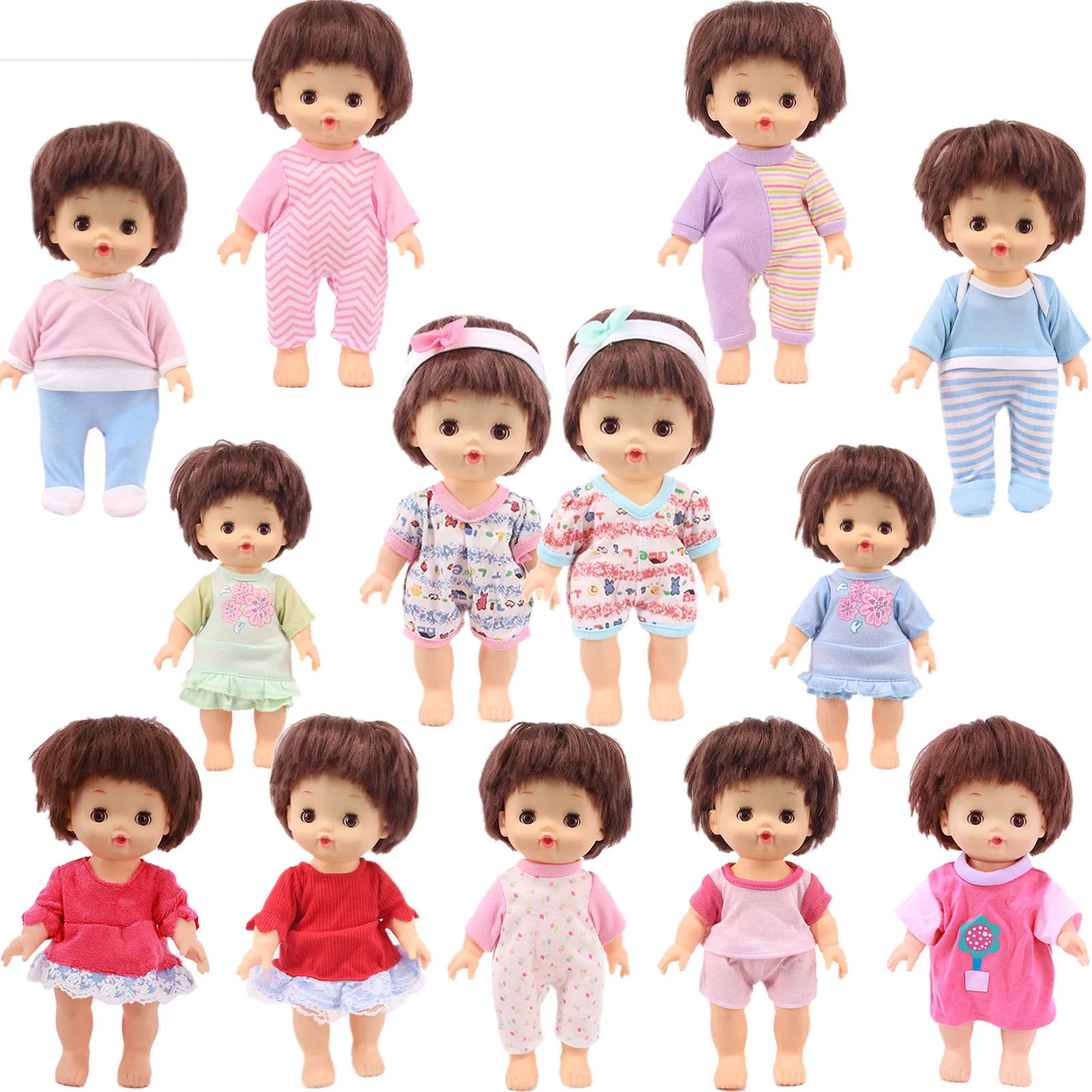 Doll Clothes Cute Cartoon Doll Pajamas Fit 25Cm Mellchan Baby Nenuco Doll Hermanita Baby Gifts To Our Generation