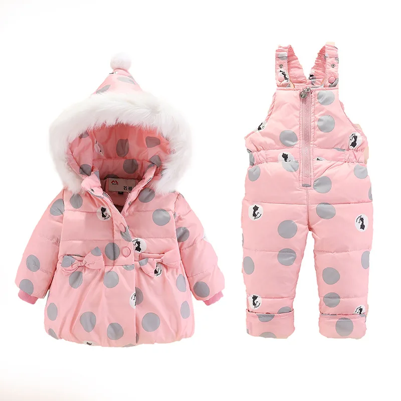 new Winter children clothing sets girls Warm parka down jacket for baby girl clothes children\'s coat snow wear kids suit